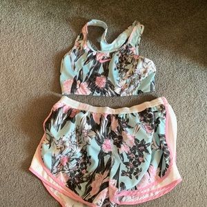 Nike sports bra (L) and shorts (XL), reposhing, bra a bit snug on my size D’s.